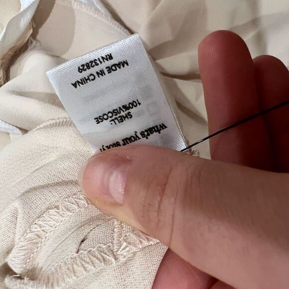 L’Academie Wide-Leg Pant in Sand Beige Size S - Picture 6 of 7